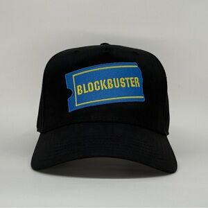 Blockbuster Retro Snapback Hat – Black & Blue Embroidered Cap